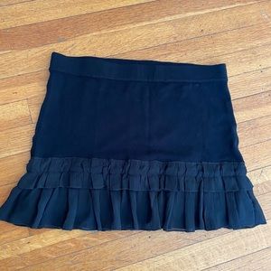 Black mini skirt